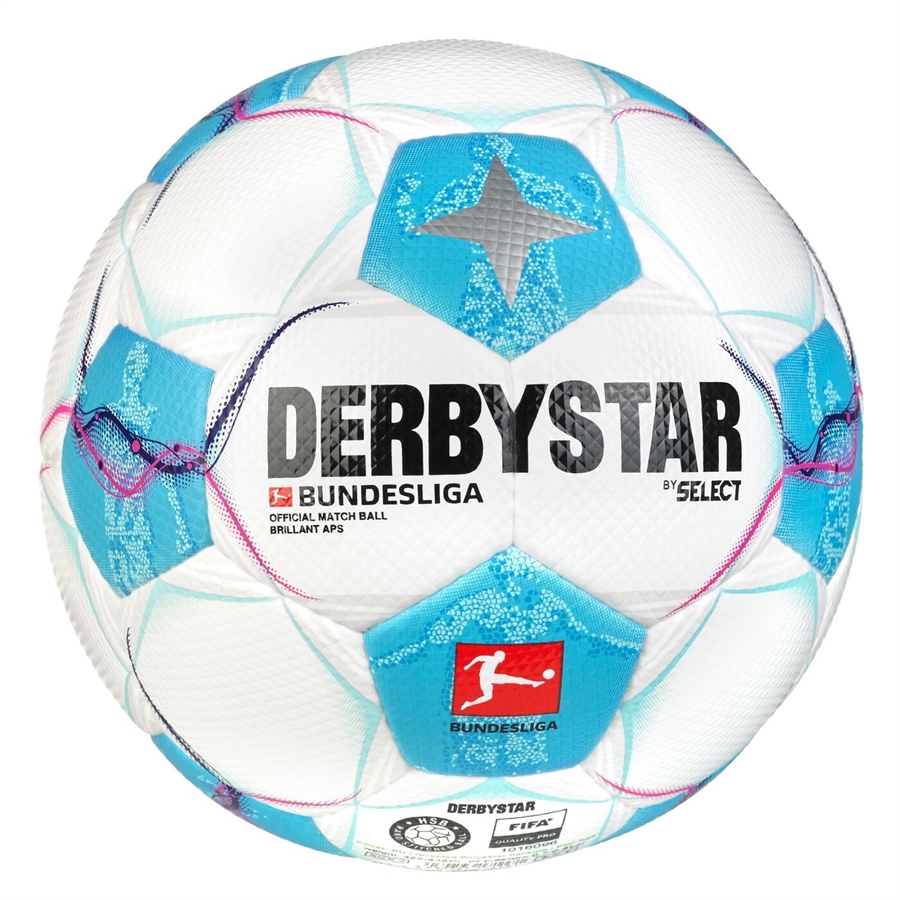 Derbystar Wettspielball offizieller Spielball der Bundesliga und 2.Bundesliga 2024/25, Größe: 5 I TOBA-Sport.Shop