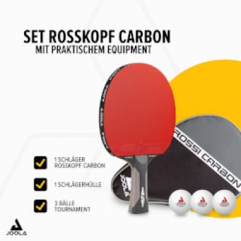 Tischtennis- JOOLA Rossi Carbon Tischtennisschläger: Inklusive Hülle und Bälle I TOBA-Sport.shop