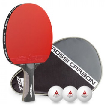 Tischtennis- JOOLA Rossi Carbon Tischtennisschläger: Inklusive Hülle und Bälle I TOBA-Sport.shop